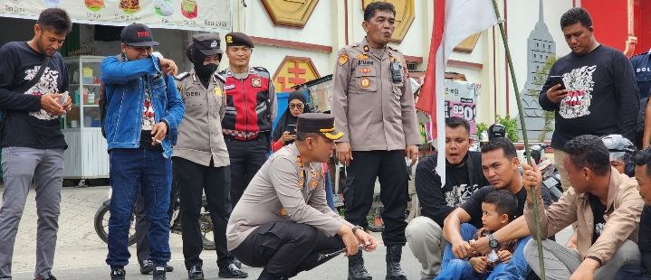 Kapolres Asahan Ngawal Aksi Sekelompok Massa Dalam Rangka Memperingati Hari Buruh International 1 Mei 2024