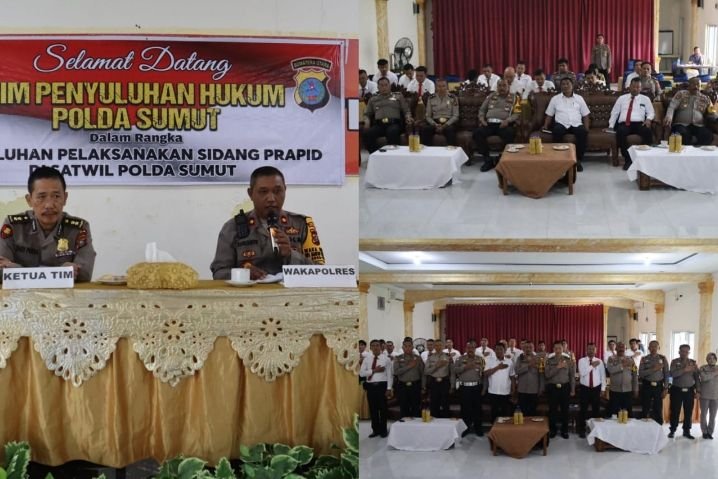 Bidkum Polda Sumut berikan Pemahaman baru di Polres Palas Aula Grandika