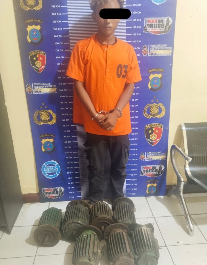 Polsek Teluk Mengkudu Tangkap Warga Riau Diduga Curi Meson Kincir Tambak