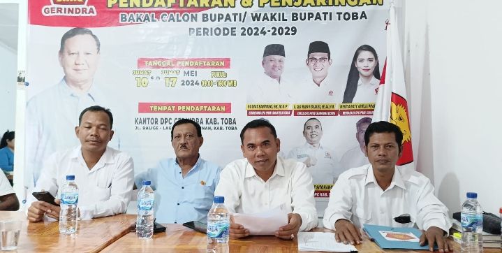 DPC Partai Gerindra Toba Buka Penjaringan Pendaftaran Bacabup