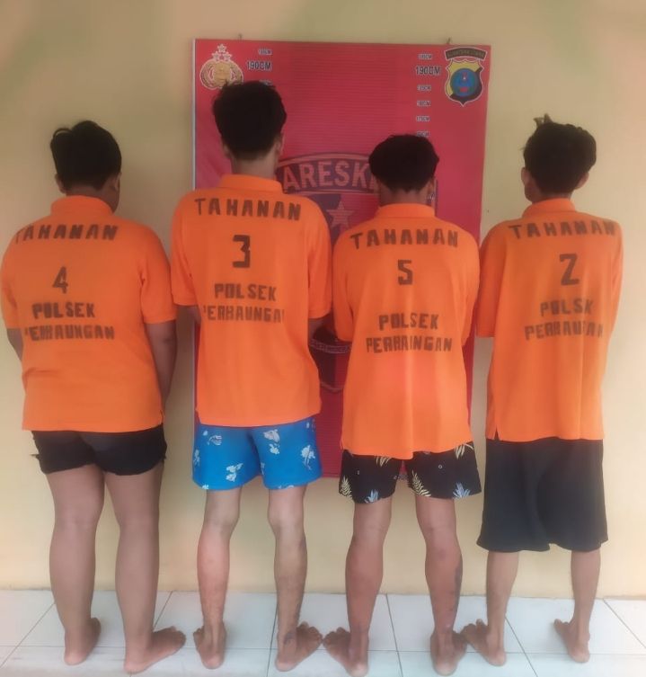 Polsek Perbaungan Amankan 4 Anggota Geng Motor Diduga Melakukan Penganiayaan
