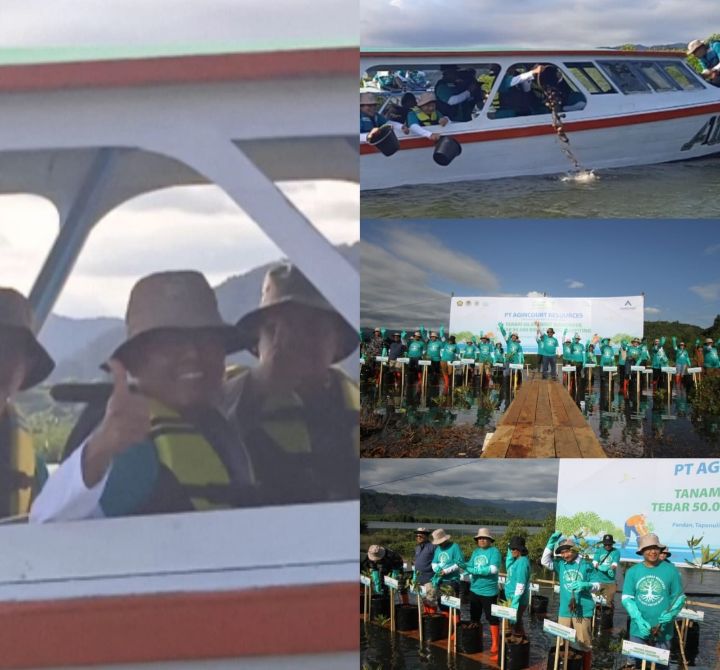 Aksi Cinta Lingkungan, PT AR Tanam 60.000 Mangrove dan Tebar 50.000 Bibit Kerang serta Kepiting bersama Forkopimda Tapteng