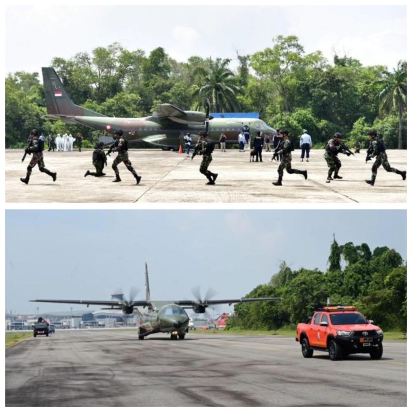 Kosek I Medan Berhasil Paksa Mendarat (Force Down) Pesawat Asing Tanpa Izin ke Lanud Roesmin Noerjadin Pekanbaru