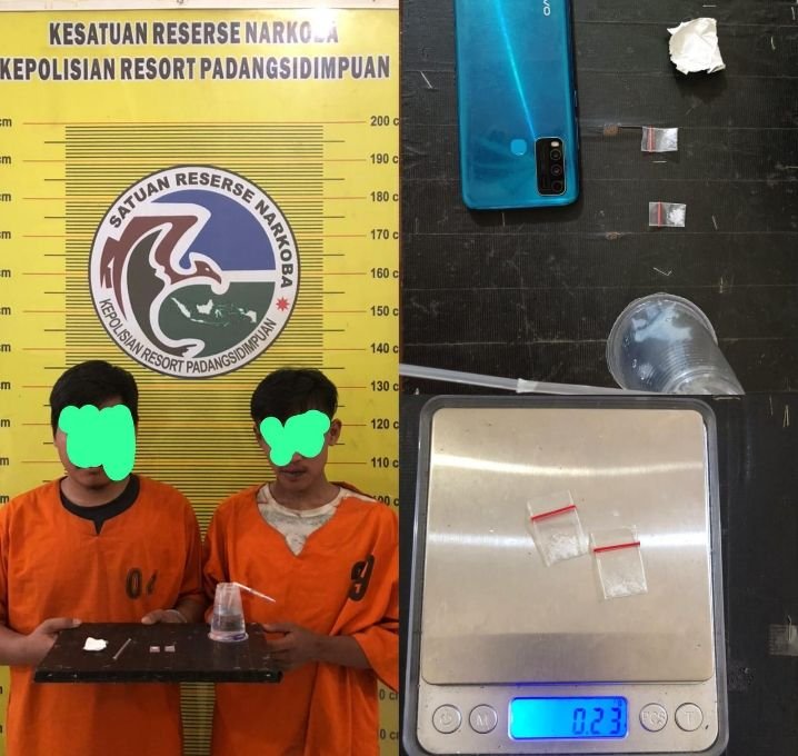 Satrenarkoba Polres Padangsidimpuan Tangkap Dua Pemakai Sabu di Rumah Kosong Aek Bayur