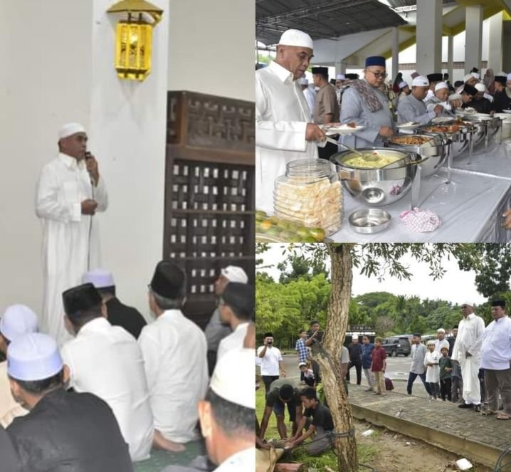 Bupati Sukhairi Nasution Shalat Idul Adha di Masjid Agung Nur Ala Nur Madina