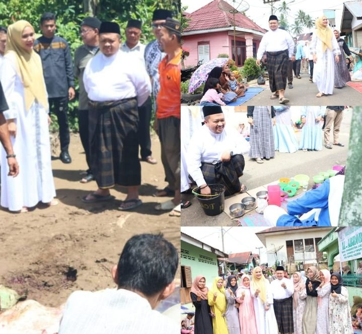 Bupati Dolly Pasaribu Bersama Ketua TP PKK Tapsel Tinjau Tiga Lokasi Pemotongan Hewan Kurban