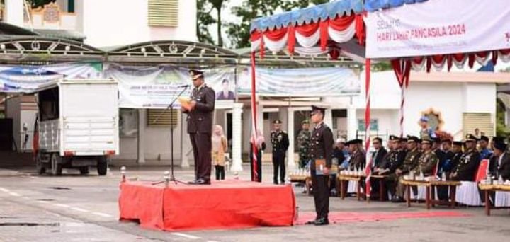 Kapolres Madina Inspektur Upacara Hari Lahir Pancasila