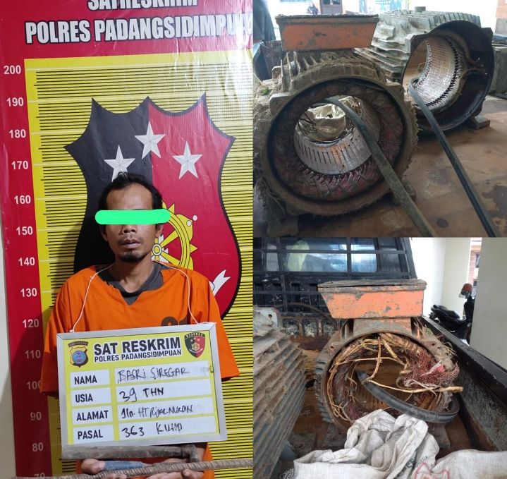 Polres Padangsidimpuan Tangkap Tersangka Pencurian di PT Juanda Prima Engineering