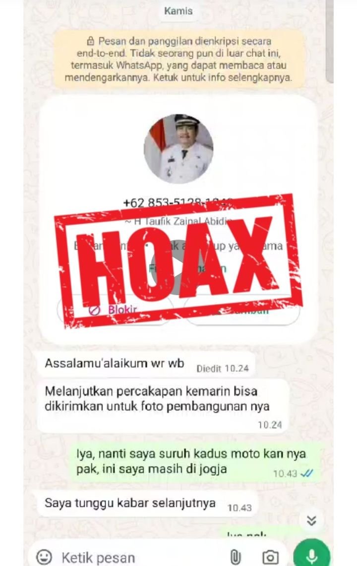 Waspadai Modus Baru Penipuan Mengatasnamakan Wakil Bupati Asahan