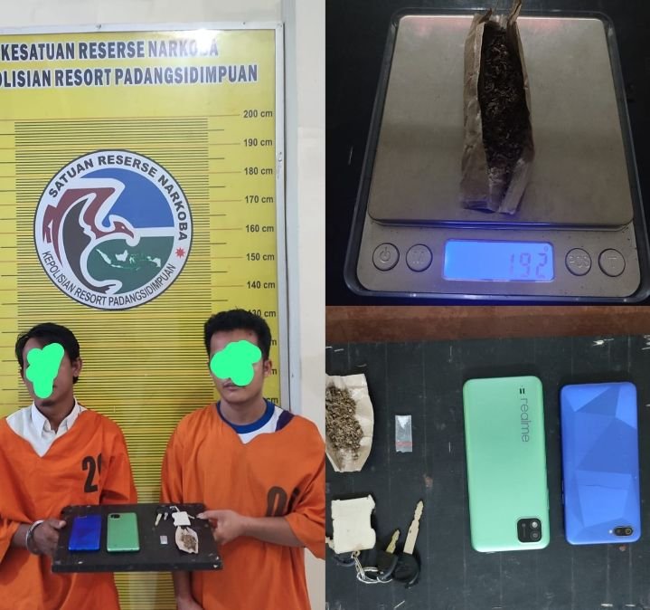 Satresnarkoba Polres Padangsidimpuan  Gagalkan Dua Pelaku Penyalahgunaan Narkotik di dua lokasi berbeda Sidakkal
