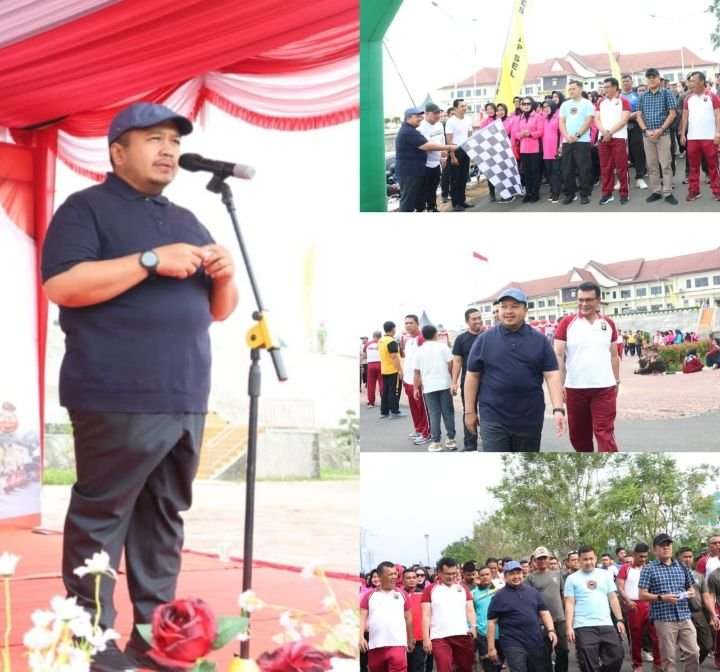 Bupati Dolly Pasaribu dan Forkopimda Kompak Ikuti Olahraga Bersama