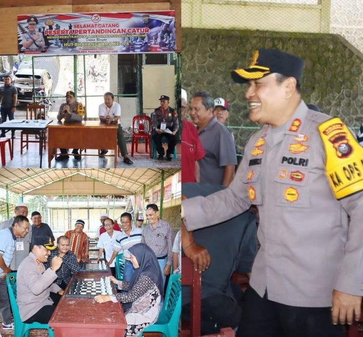 50 Peserta Perlombaan Catur Meriahkan Hut Bhayangkara ke-78 di Polres Padangsidi