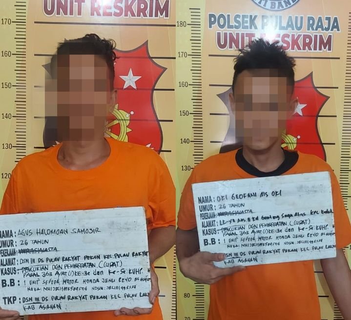 Polsek Pulau Raja Berhasil Tangkap Dua Pelaku Curanmor di Kedai Tuak