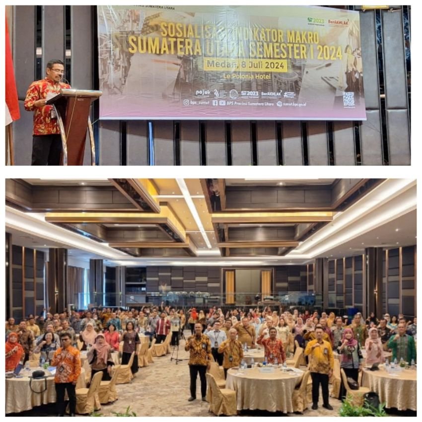 BPS Sosialisasi Indikator Makro Sumut Semester I 2024