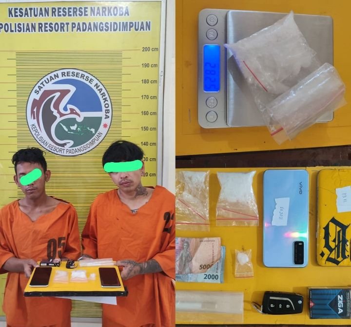 Penangkapan Dua Tersangka Barbut 28,25 gram Sabu dari Bukittinggi ke Padangsidimpuan,