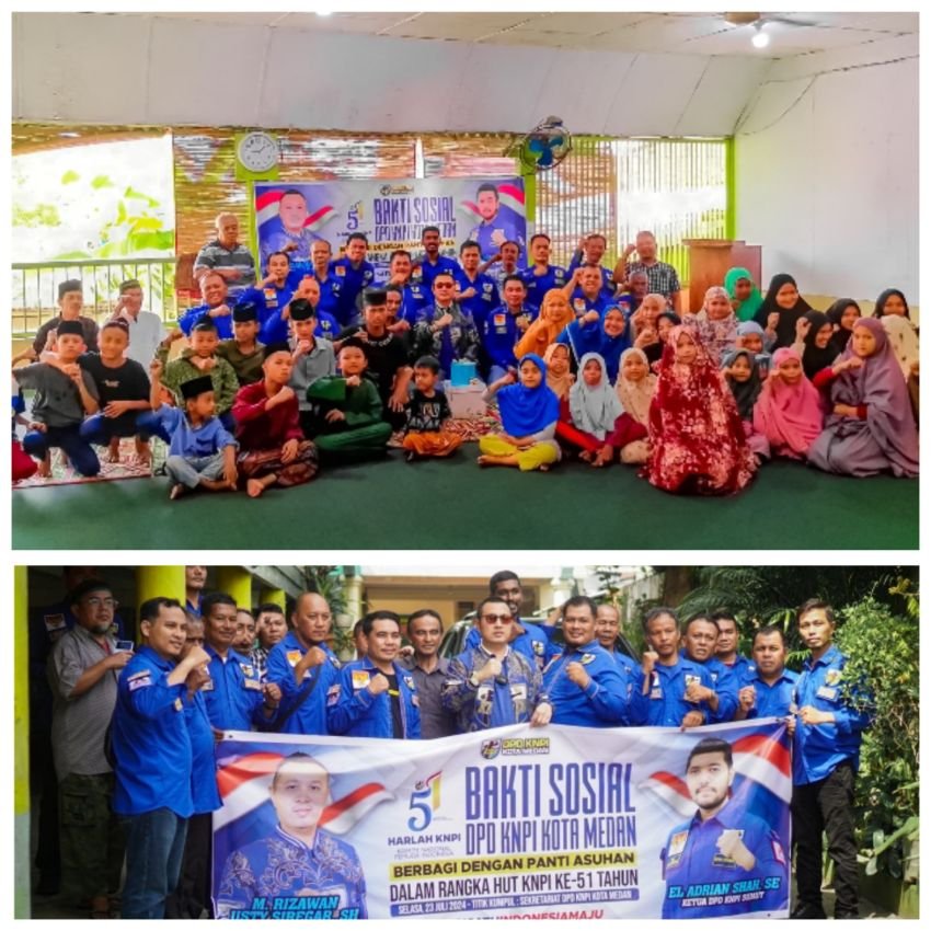 HUT ke-51 KNPI, DPD KNPI Medan Berbagi dengan Anak Panti