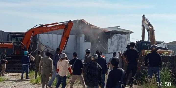 25 Bangunan Ilegal di Sampali Dirubuhkan Pemkab Deliserdang