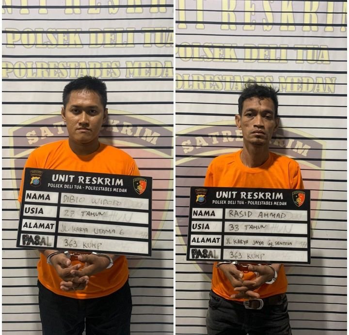 Dua Pelaku Curanmor Diringkus Polsek Delitua