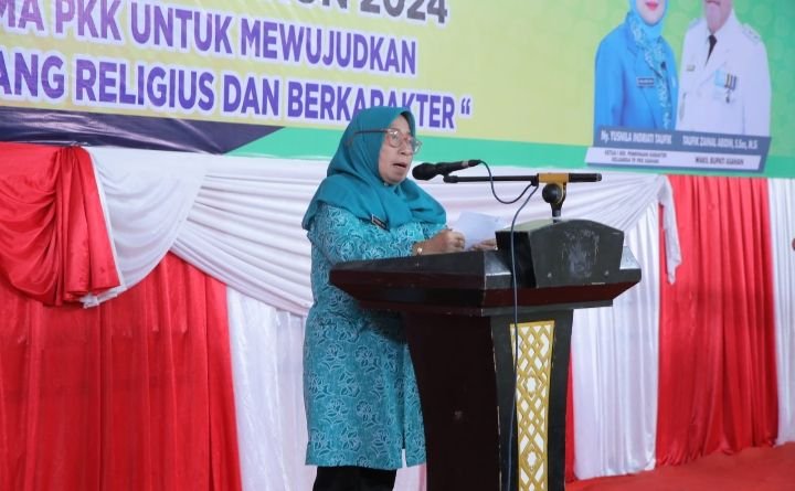 Ketua TP PKK Kabupaten Asahan Buka Jambore Kader PKK Kabupaten Asahan