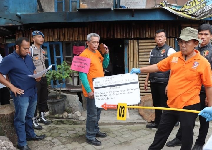 Polda Sumut Gelar Rekonstruksi Kebakaran Rumah Sempurna Pasaribu