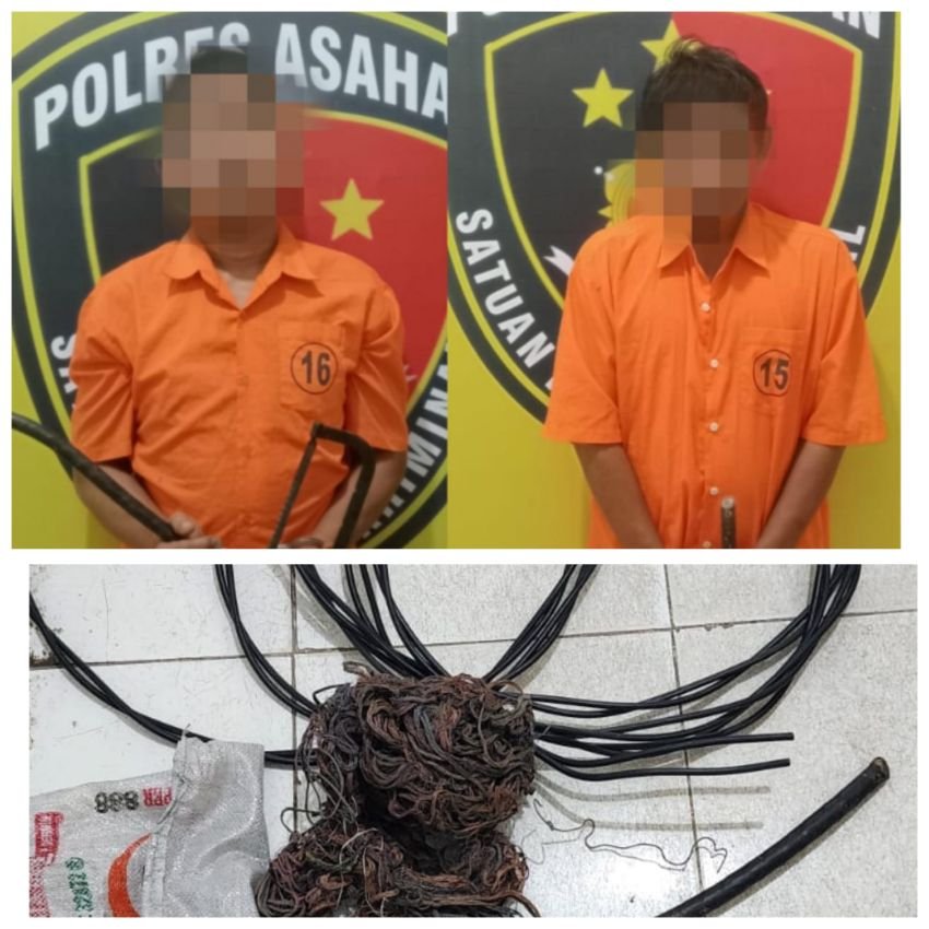 Nekat Mencuri Kabel, Unit Jatanras Satreskrim Polres Asahan Berhasil Tangkap Pelakunya