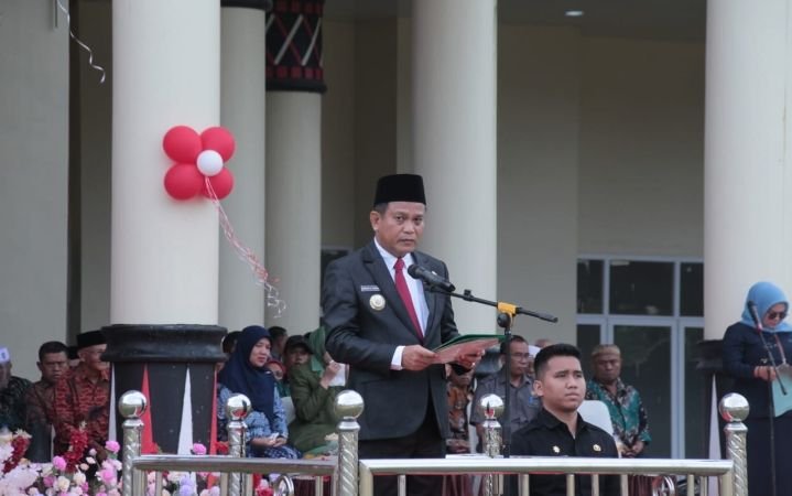 HUT ke-17 Padang Lawas,'Pj Bupati Pimpin Upacara