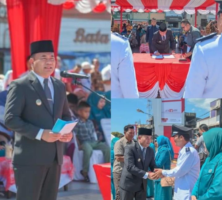 Pj Walikota Timur Tumanggor kukuhkan 42 Kades se Padangsidimpuan, Ini Arahannya