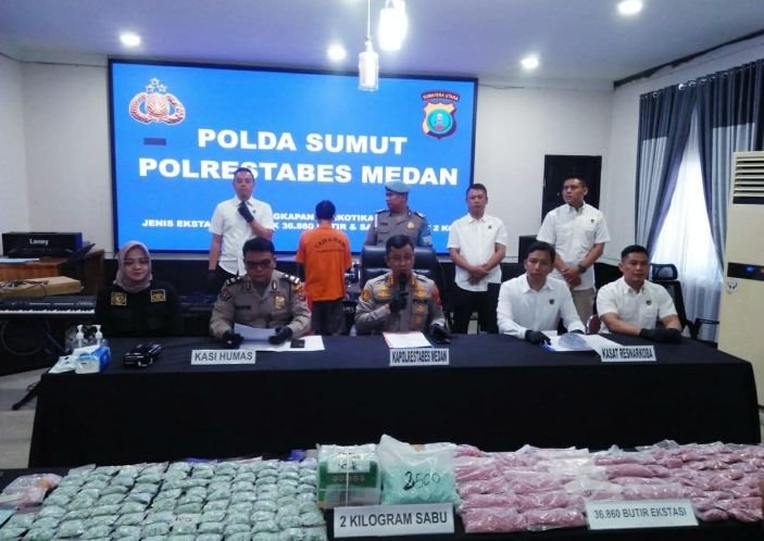 Polrestabes Medan Ungkap Sindikat Narkoba Jaringan Nasional