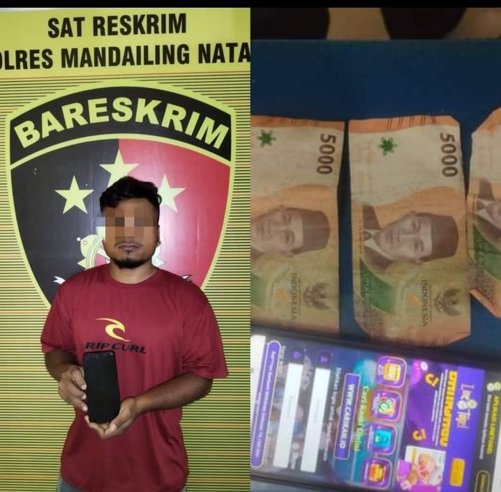 Satreskrim Polres Madina Tangkap Pelaku Judi Online di Maga Lombang