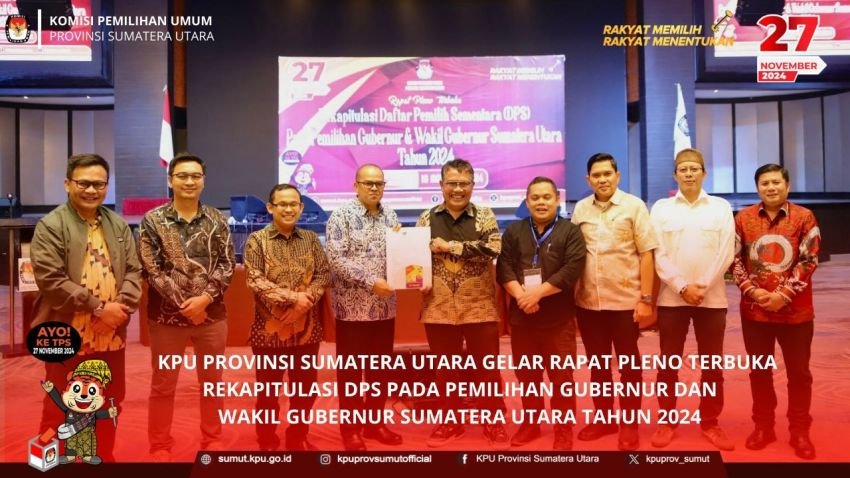 KPU Sumut Gelar Rapat Pleno Terbuka Daftar Pemilih Sementara (DPS)