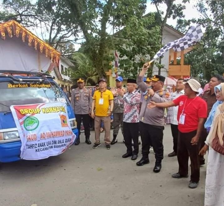 Kapolres Palas Lepas Karnaval Mobil Hias Dalam Meriahkan HUT RI Ke-79.