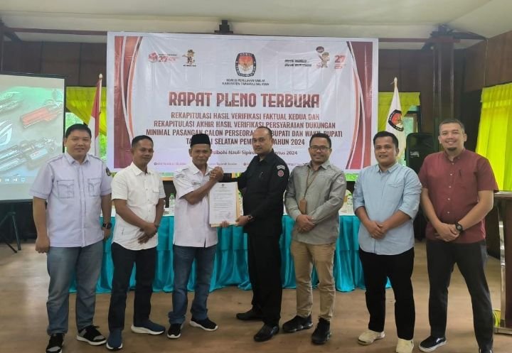 Hasil Rapat Pleno KPU Tapsel, 'Verifikasi Dukungan Calon Perseorangan Dolly-Buchori'