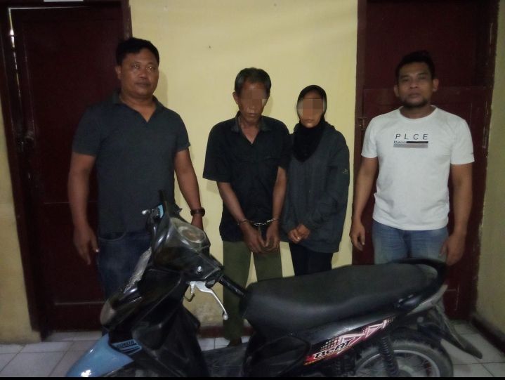 Pasangan Sejoli Melarikan Sepeda motor dan berhasil di Tangkap Polsek Air Batu