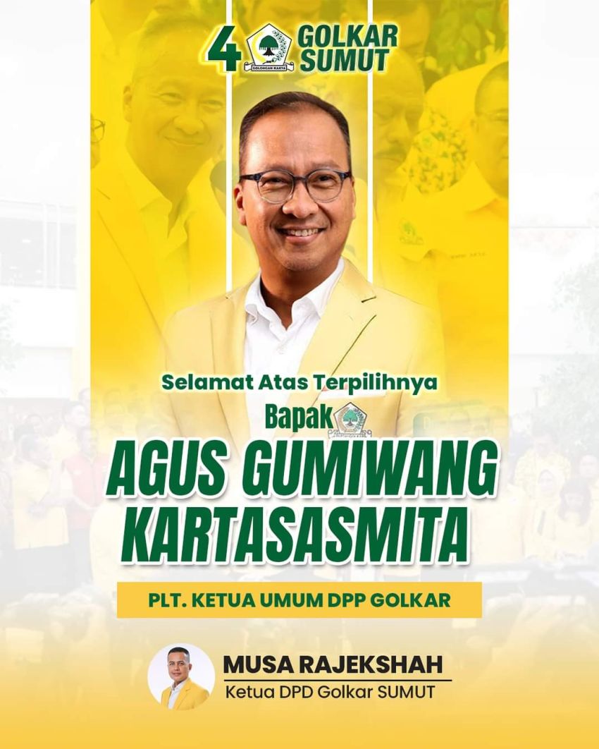 DPD Partai Golkar Sumut Ucapkan Selamat, Ijeck : Golkar Semakin Solid dan Komitmen Capaian Kemajuan