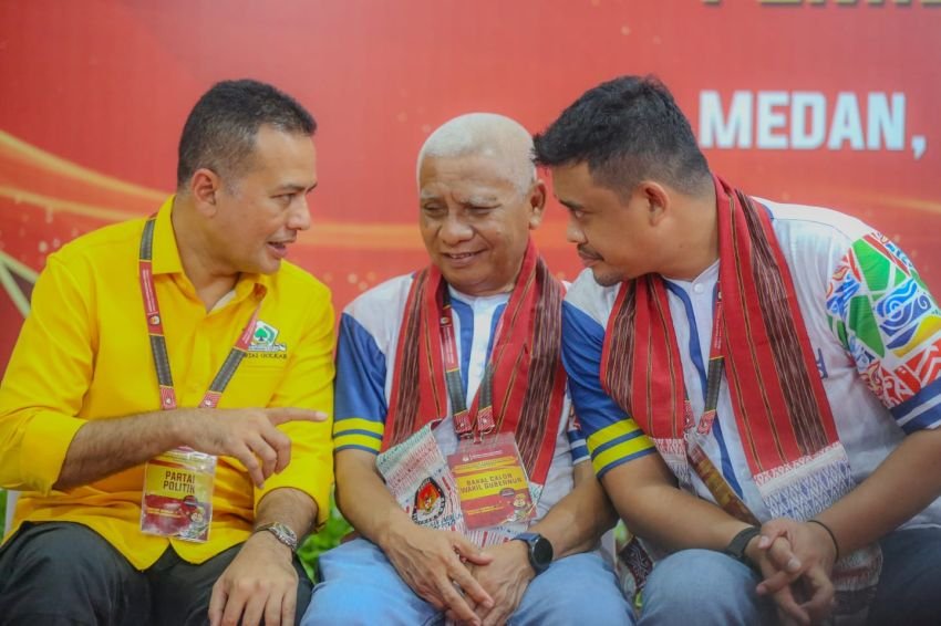 Partai Golkar Sumut Dukung Bobby-Surya di Pendaftaran Calon Gubernur dan Wakil Gubernur Sumut 2024-2029