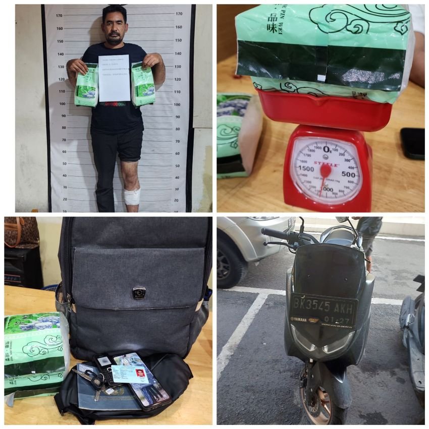 Melawan Saat Diamankan, Kurir Sabu Didor Hingga Tak Berkutik