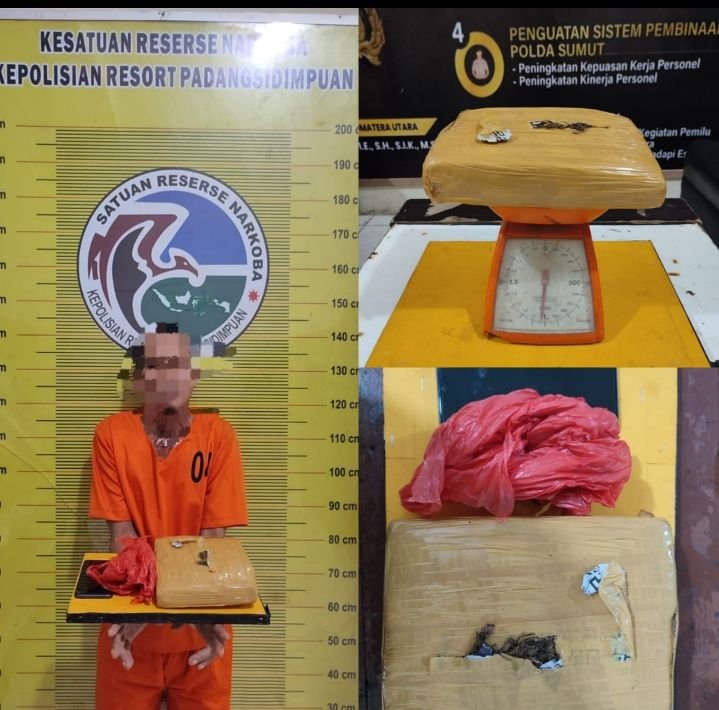Team Opsnal Satresnarkoba Amankan 1 Kg Ganja