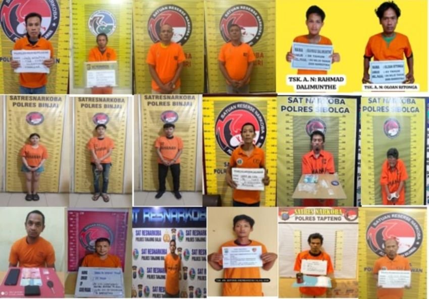 Sepakan, Polda Sumut Sita 32,51 Kg Sabu dari 135 Tersangka