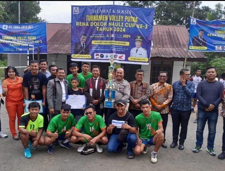 Turnamen Bola Voli Putera Rena HKBP Dolok Nauli Berakhir, Tim Bhayangkara Toba Tampil Pemenang