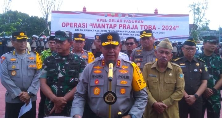 Amankan Pilkada Serentak 2024, Polda Sumut Gelar Apel Operasi Mantap Praja Toba