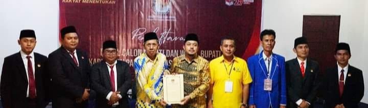 Paslon H Obon di dampingi Andar Amin Harahap Resmi Daftar di KPU