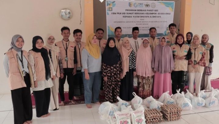 YBM PLN UP3 Pematangsiantar Salurkan Bantuan Paket Gizi Kepada Yatim Piatu