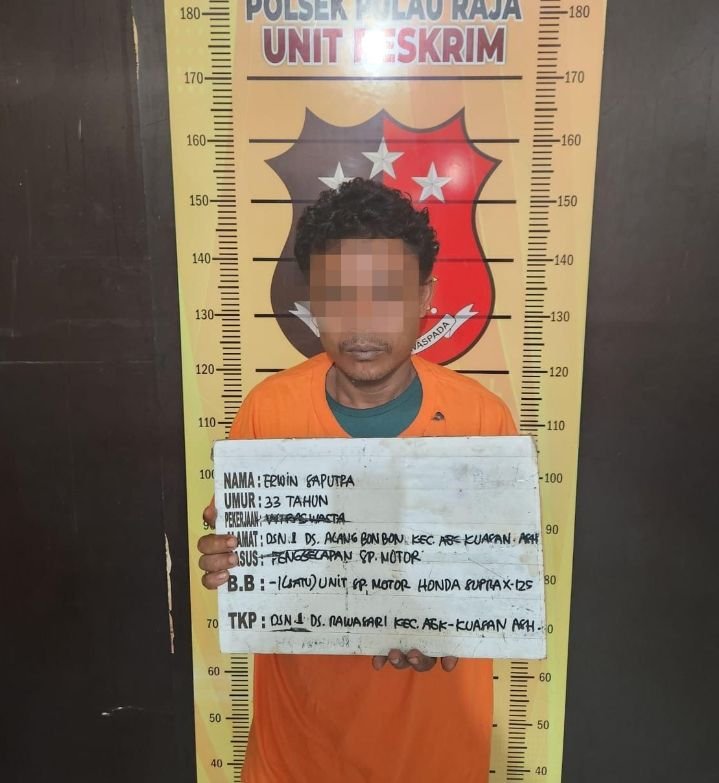Gelapkan Sepeda Motor, Pelaku Berhasil Ditangkap Polsek Pulau Raja Polres Asahan