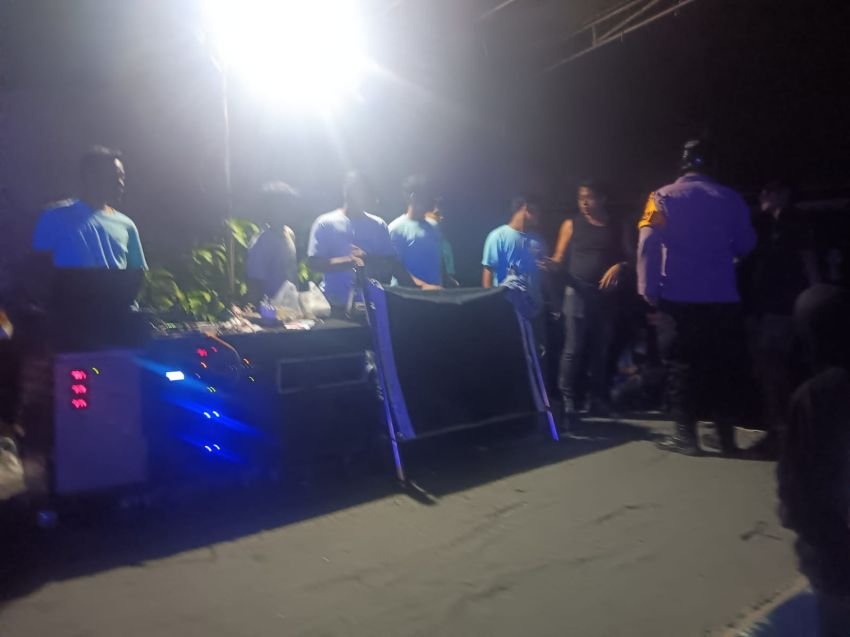Mendapati Laporan Dari Masyarakat, Polsek Tanjung Morawa Bubarkan Acara Hiburan Yang Mengganggu Kamtibmas