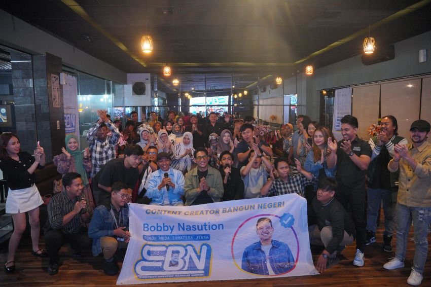 Ramai-ramai Konten Kreator Sumut Deklarasi Dukung Bobby Nasution di Pilgubsu
