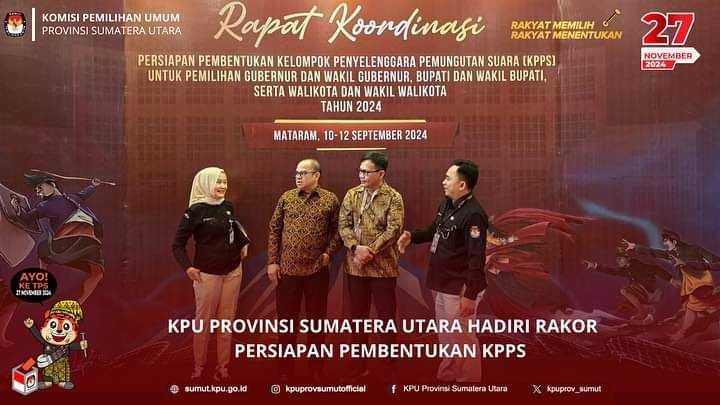 KPU Sumut Hadiri Rakor Persiapan Pembentukan KPPS