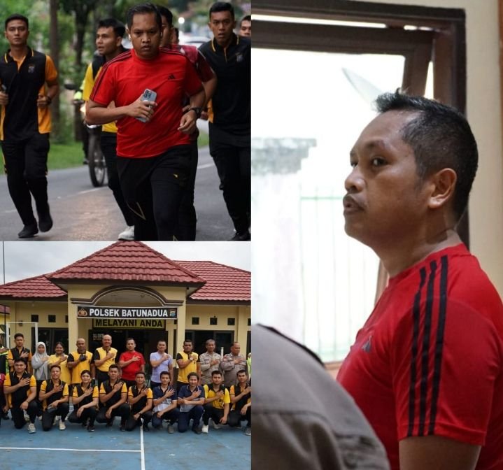 Sembari Marathon, Kapolres Padangsidimpuan AKBP Dr. Wira Prayatna, SH, SIK, MH Kunjungi Polsek Batunadua