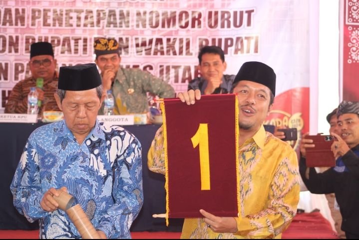 Nomor Urut 1 untuk Paslon Haji Obon-Basri Harahap dalam Pilkada Paluta 2024