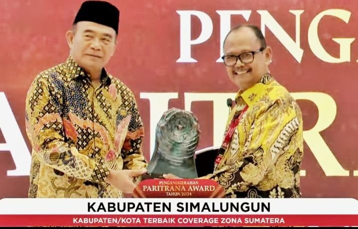 Pemkab Simalungun Terima Anugerah Penghargaan Paritrana Award Tahun 2024