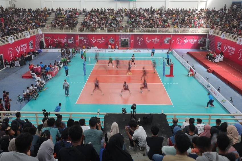 PON XXI: Perlengkapan Pertandingan Venue Voli Indoor Standar Internasional
